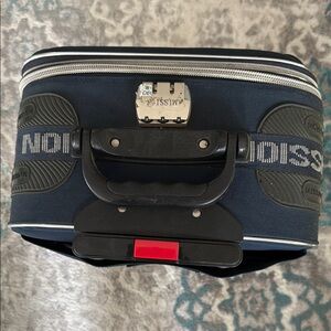 Blue and Black Luggage with Secure Lock and Lightweight Design